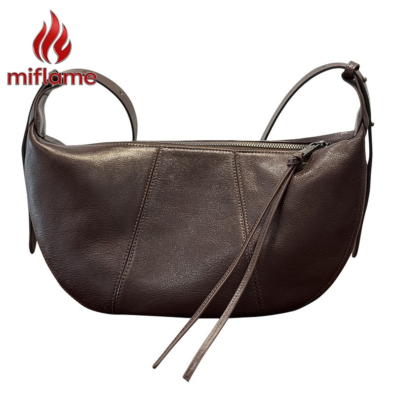 Quiet Luxury Bags Crossbody - Bolso Hobo de Cuero Genuino para