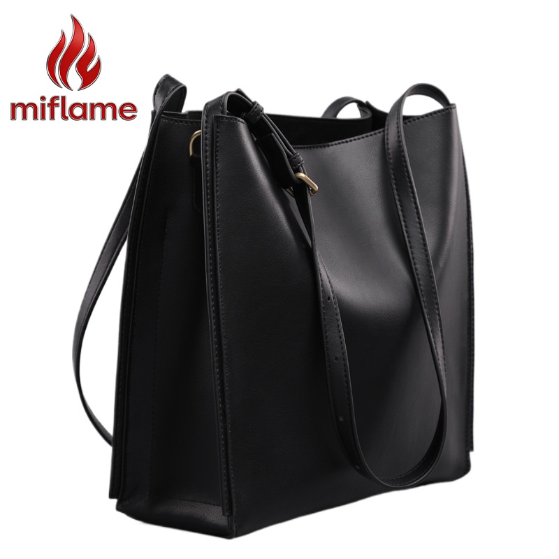 Luxury Bags Quiet - Bolso Tipo Cubo de Cuero Genuino