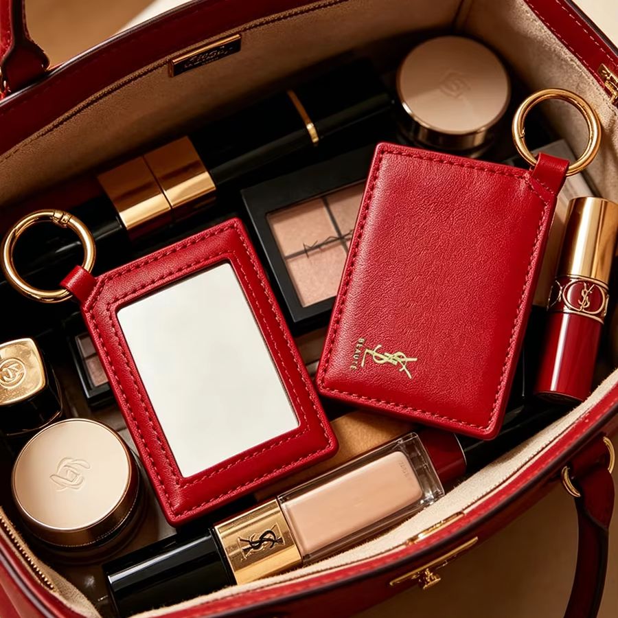 Luxury Designer Bags Ysl - Espejo de Maquillaje de Bolsillo Cuadrado